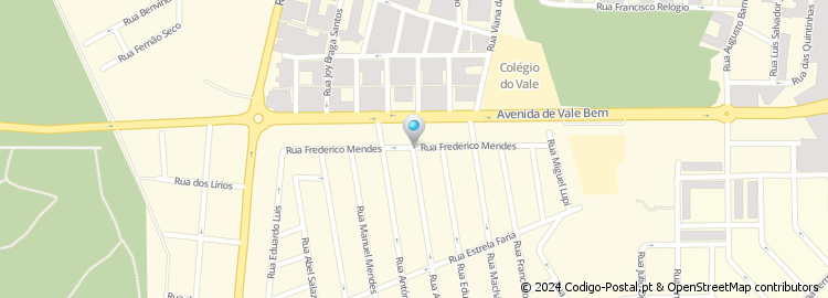 Mapa de Rua Frederico Mendes