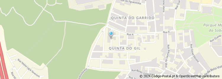Mapa de Rua G da Quinta do Gil