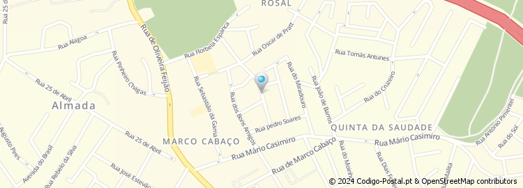 Mapa de Rua Josefa de Óbidos