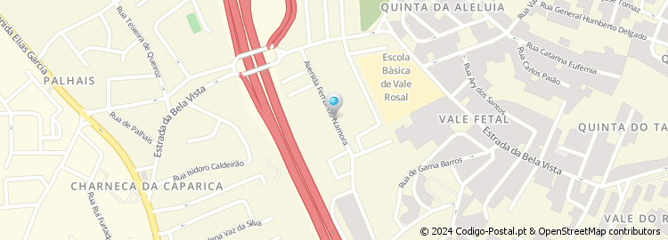 Mapa de Traseiras da Avenida Fernando Namora