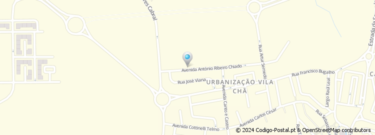 Mapa de Avenida António Ribeiro Chiado