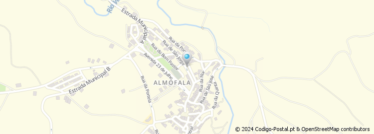 Mapa de Almofala