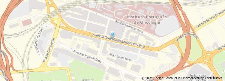 Mapa de Avenida Columbano Bordalo Pinheiro