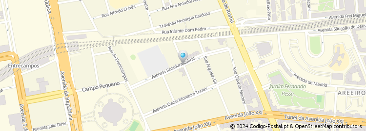 Mapa de Avenida Sacadura Cabral