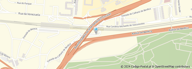 Mapa de Rua 2 do Calhariz de Benfica