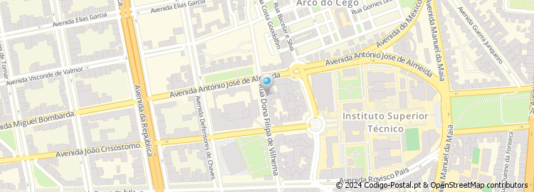 Mapa de Rua Dona Filipa de Vilhena