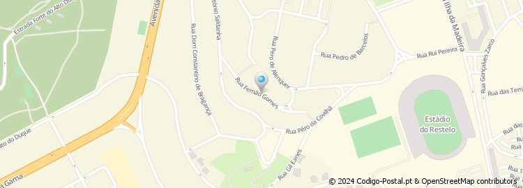 Mapa de Rua Fernão Gomes