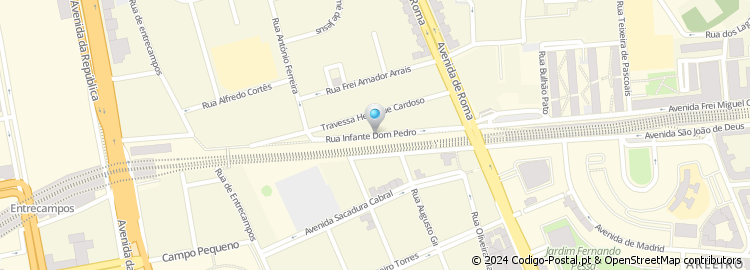 Mapa de Rua Infante Dom Pedro