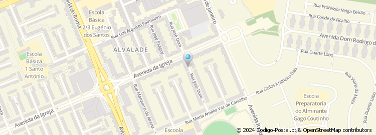 Mapa de Rua José Duro