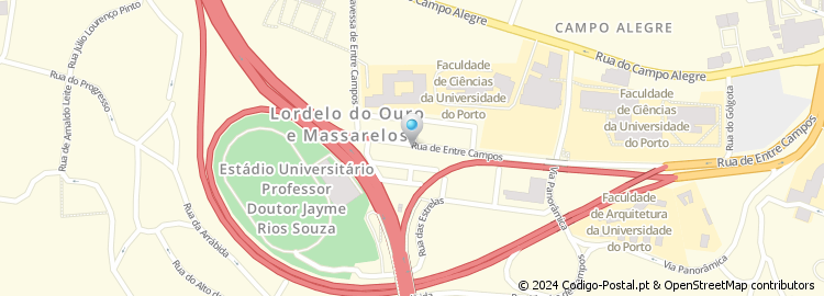 Mapa de Rua Professor Henrique David