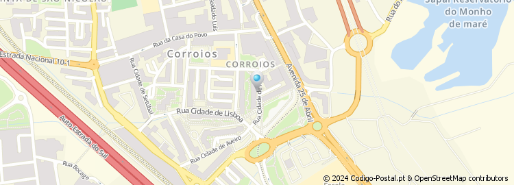 Mapa de Traseiras da Rua Cidade de Faro