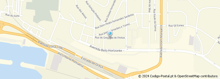 Mapa de Rua Gregório de Freitas