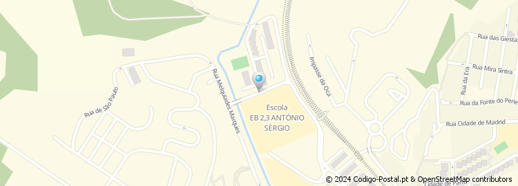 Mapa de Rua da Escola António Sérgio