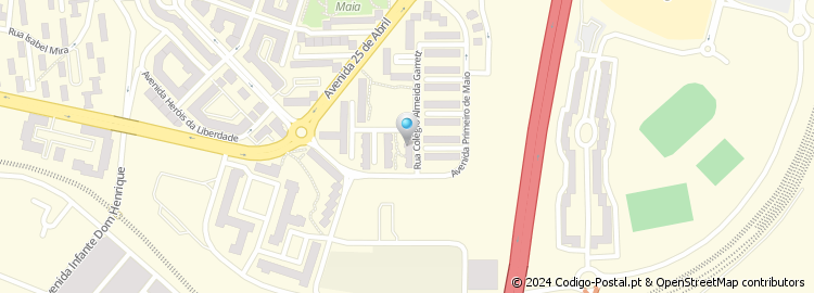 Mapa de Rua do Colégio de Almeida Garrett