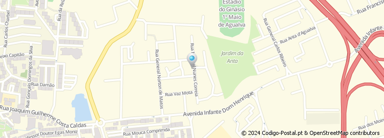 Mapa de Rua Manuel Nunes Correia