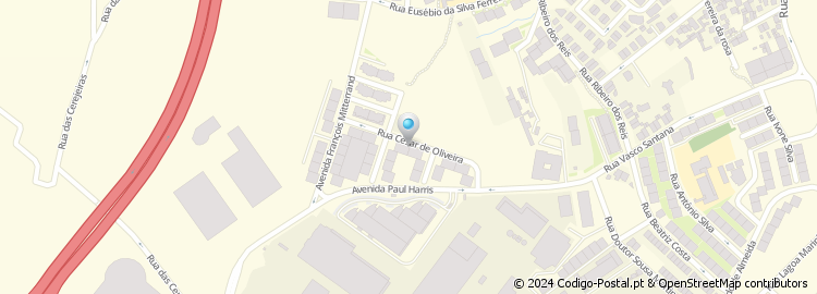 Mapa de Rua Projectada à Rua César de Oliveira