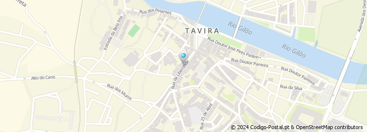 Mapa de Apartado 102, Tavira