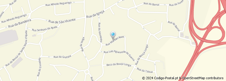 Mapa de Rua Manuel Alves