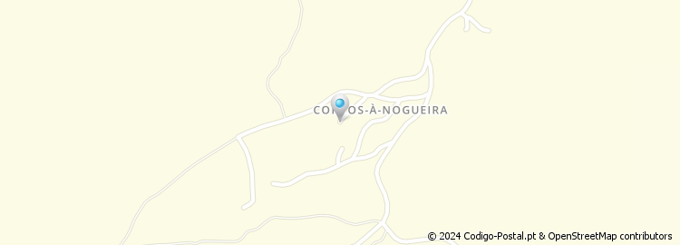 Mapa de Estrada Corvos à Nogueira A Vila Nova do Rego