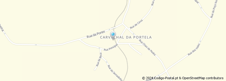 Mapa de Carvalhal da Portela
