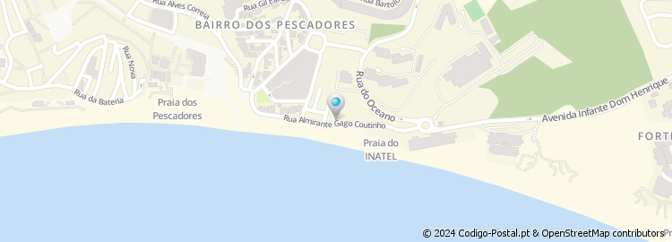 Mapa de Rua Almirante Gago Coutinho