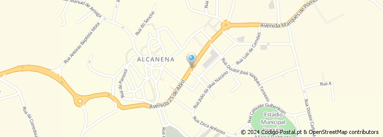 Mapa de Apartado 228, Alcanena