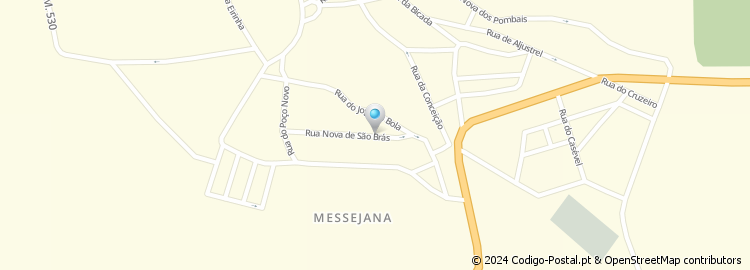 Mapa de Rua Nova de São Brás