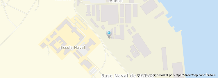 Mapa de Base Naval do Alfeite