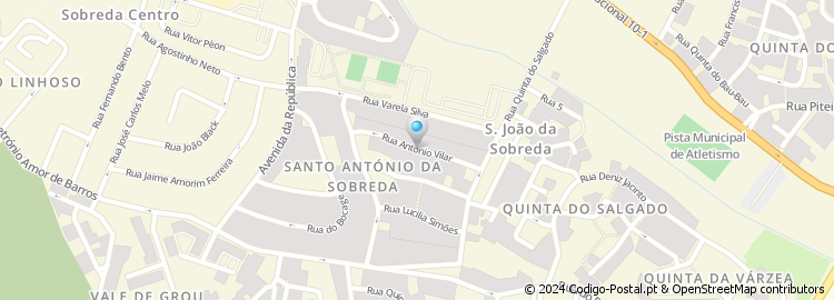 Mapa de Rua António Vilar