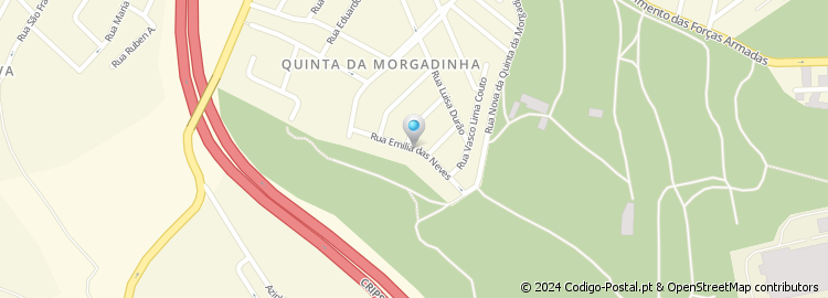 Mapa de Rua Emília das Neves