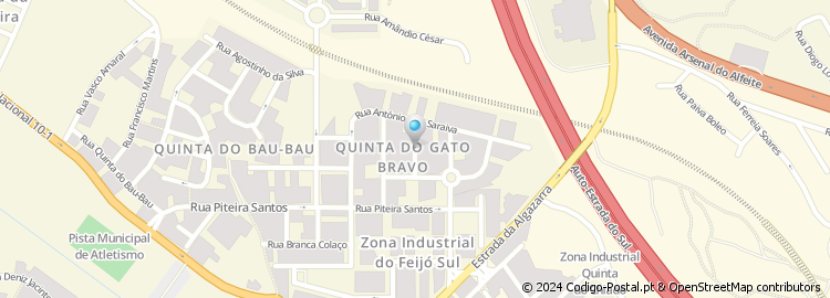 Mapa de Travessa António Quadros