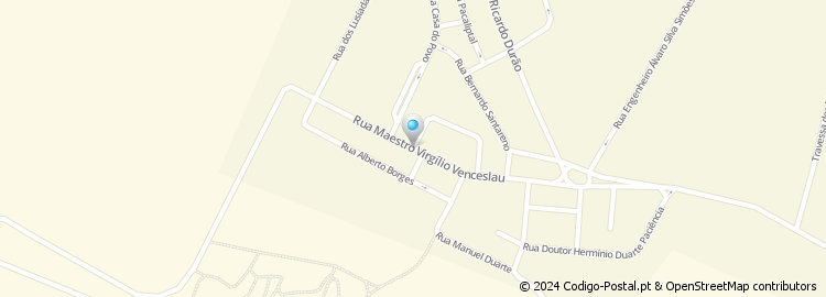 Mapa de Rua Maestro Virgílio Fortunato Wenceslau