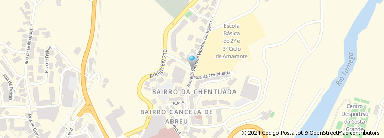 Mapa de Rua Capitão Barros Basto
