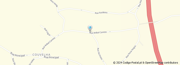 Mapa de Rua Aníbal Carreto