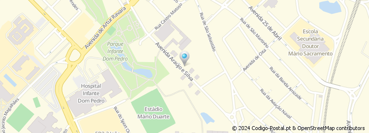 Mapa de Avenida de Araújo e Silva