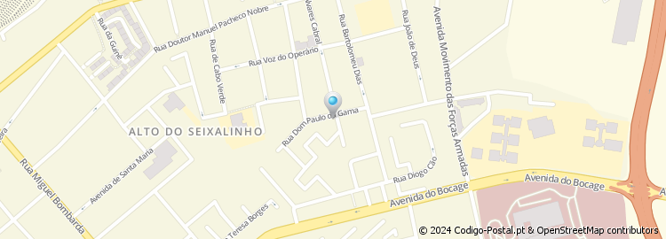 Mapa de Rua Projectada a Rua Paulo da Gama