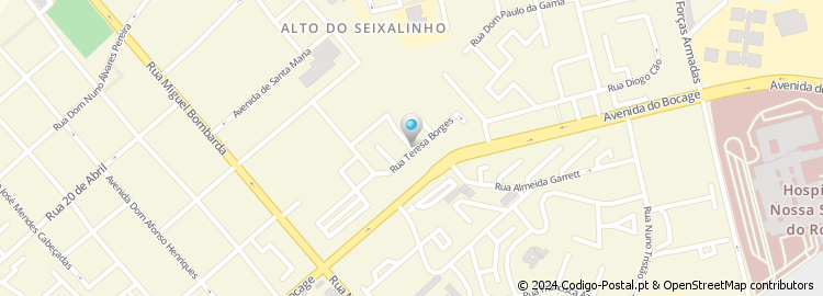 Mapa de Rua Teresa Borges