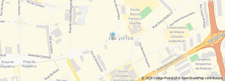 Mapa de Rua de São Victor