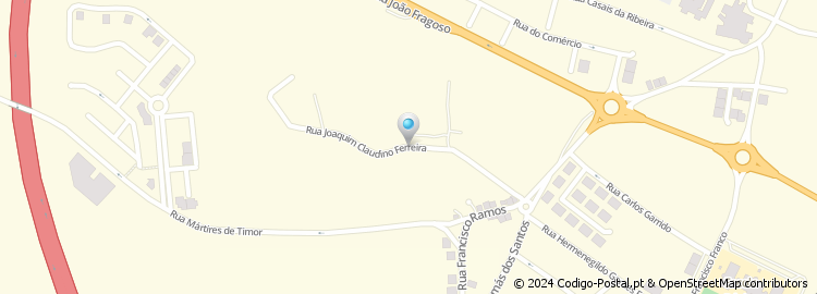 Mapa de Rua Joaquim Claudino Ferreira