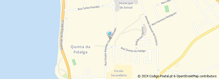 Mapa de Rua Doutor Aristides Sousa Mendes