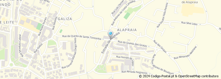 Mapa de Estrada da Alapraia