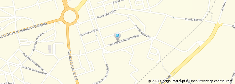 Mapa de Rua Médico Sousa Refóios