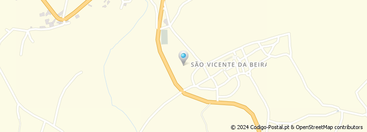 Mapa de São Vicente da Beira