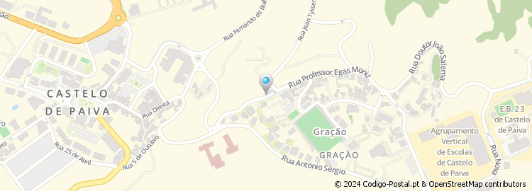 Mapa de Rua Professor Egas Moniz