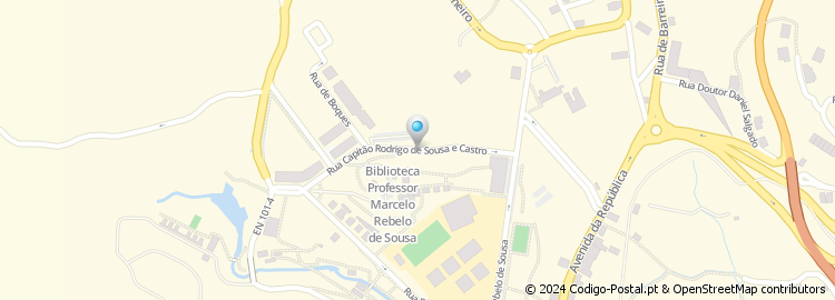 Mapa de Rua Capitão Rodrigo de Sousa e Castro