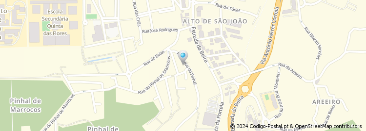 Mapa de Rua Nova do Pinhal