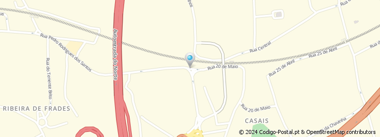 Mapa de Rua Pedro Rodrigues dos Santos