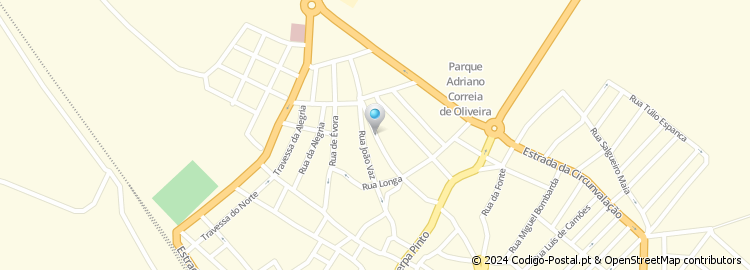 Mapa de Rua Doutor João de Almeida Tojeiro