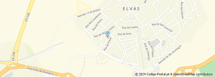 Mapa de Rua Alferes Cristovão Pinto