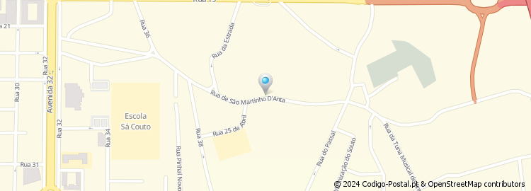 Mapa de Rua de São Martinho de Anta
